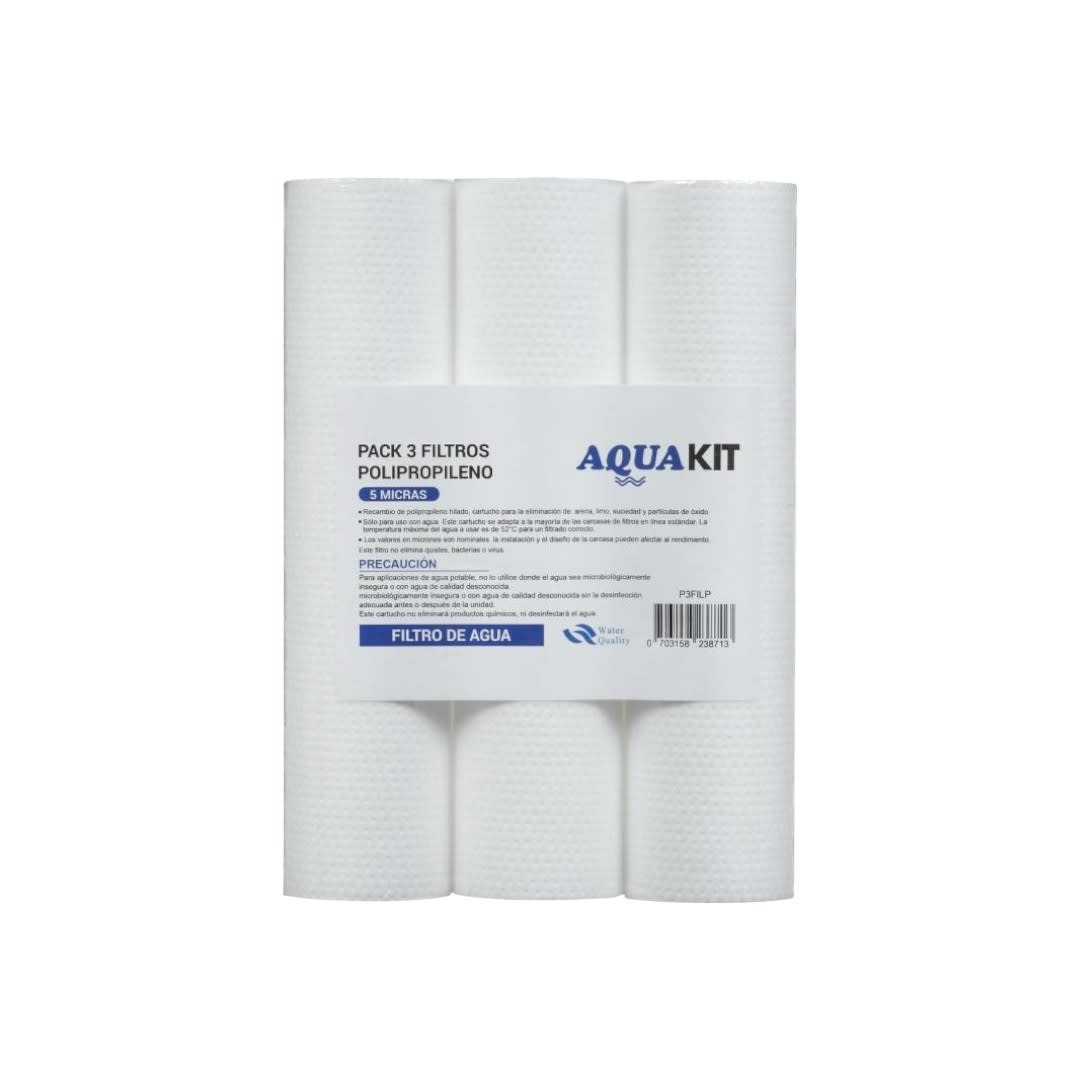 PACK 3 FILTROS PURIFICADORES DE AGUA POLIPROPILENO1