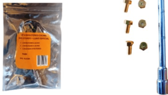KIT MABE 6 INYECTORES COCINA GAS LICUADO + LLAVE ESPECIAL1