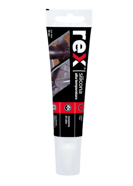 SILICONA REX ALTA TEMPERATURA ROJO POMO 70ML1