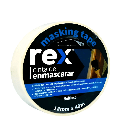 CINTA REX MASKING TAPE 18MM X 40M2