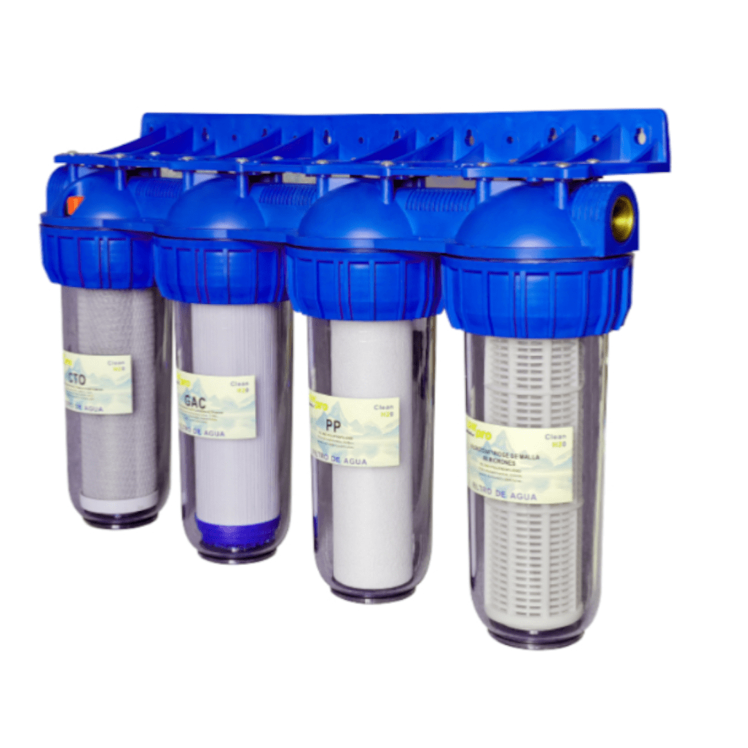 FILTRO PURIFICADOR DE AGUA PARA POZOS   4 ETAPAS 1¨10X2.5/2.751