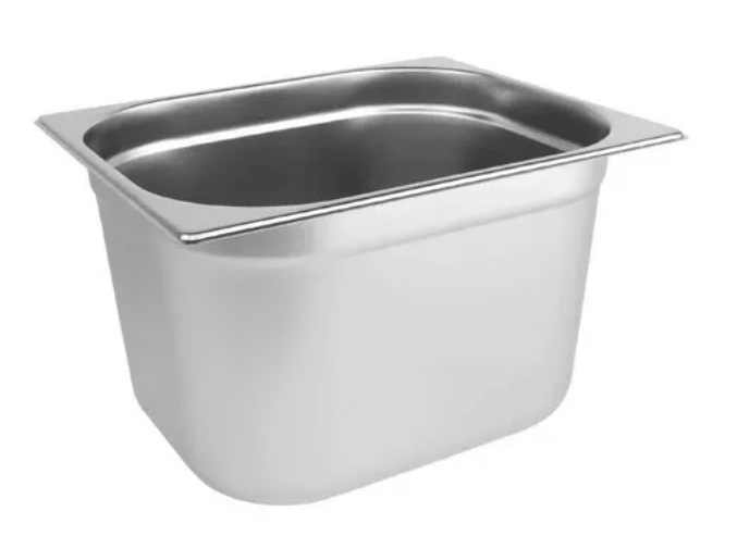 DEPOSITO GASTRONOMICO ACERO INOX #1/2 (33x27) ALTO 10 CM E=0.5 MM1