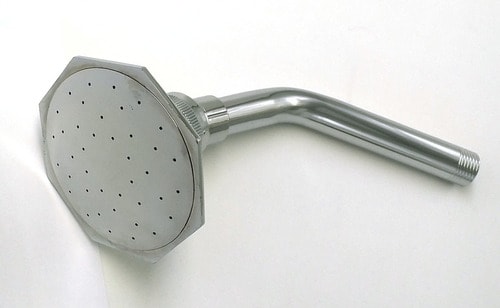 DUCHA FIJA CROMADA BRAZO METALICO CABEZA HEXAGONAL (CAJA)1