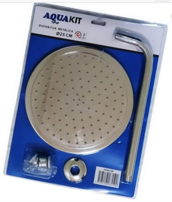DUCHA FIJA METALICA Ø25 CM BRAZO 40 CM (BLISTER)1