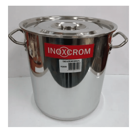 FONDO ACERO INOXIDABLE Ø30 x 30 CM 21 LT1