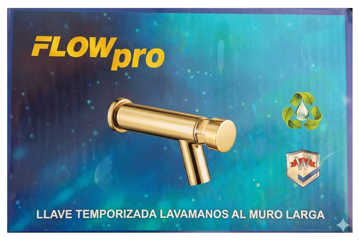 LLAVE TEMPORIZADA LAVAMANOS AL MURO LARGA2