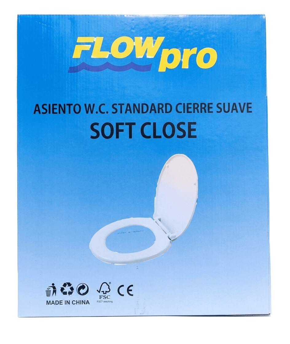 ASIENTO TAPA W.C. SOFT CLOSE CIERRE SUAVE FLOWPRO (CAJA DE COLOR)1