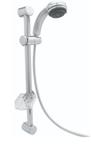 DUCHA TELEFONO CON BARRA AJUSTABLE Y FLEXIBLE 2 MT (BLISTER)1