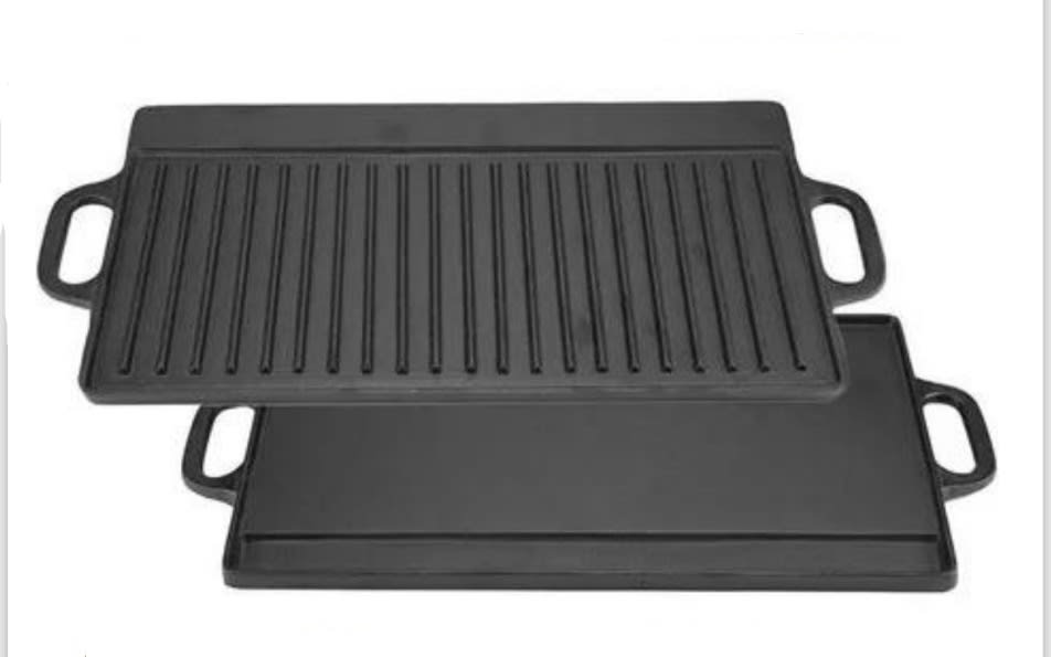 PLANCHA CHURRASQUERA FIERRO FUNDIDO RECTANGULAR 46 X 23 CM (3.2 KG)1