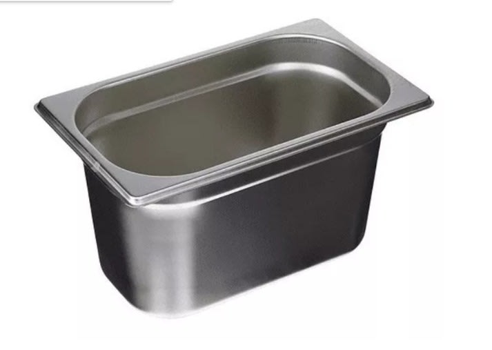 DEPOSITO ACERO INOXIDABLE #1/4 (16x27) ALTO 15 CM1