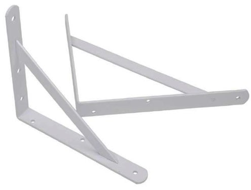 SOPORTE ESCUADRA METALICO REFORZADO BLANCO 33 x 50 CM2