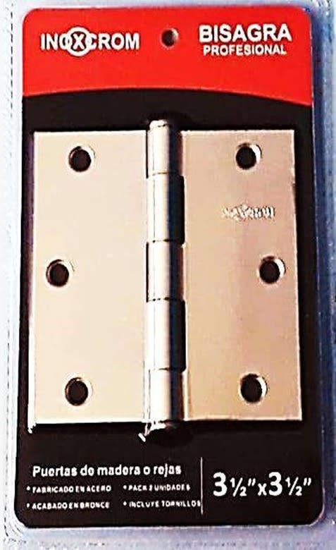 BISAGRAS PROFESIONAL INOXCROM BRONCEADA 3.5 x 3.5 x 2 MM (2 UNIDADES)1