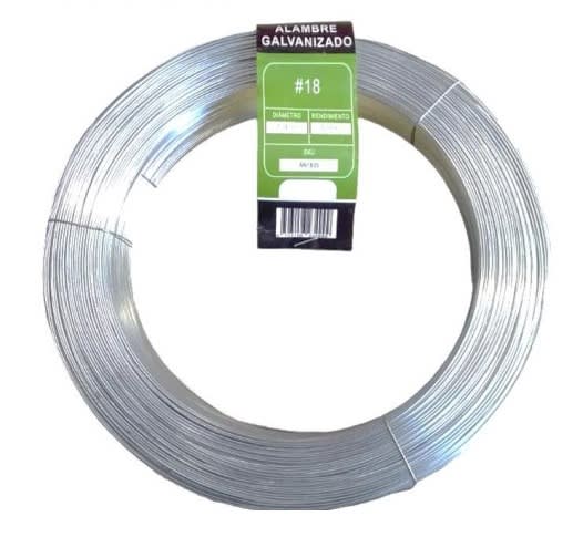 ALAMBRE GALVANIZADO BWG N18 1.24MM (ROLLO DE 1KG)1