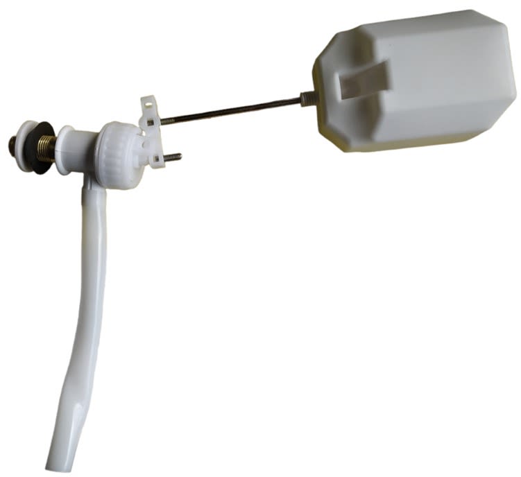 VALVULA ESTANQUE LATERAL ENTRADA 3/8 Pulg. BLANCA (HILO BRONCE)1