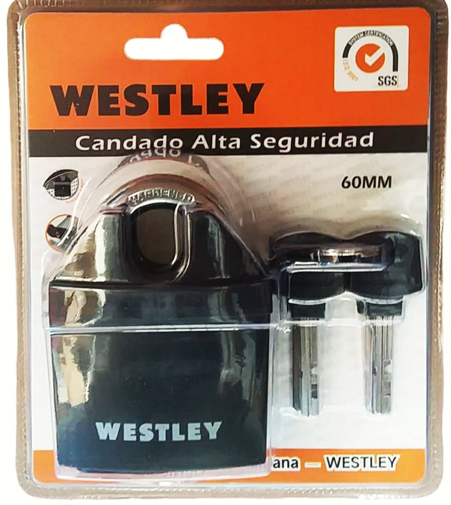 CANDADO ALTA SEGURIDAD WESTLEY 60 MM (BLISTER)1