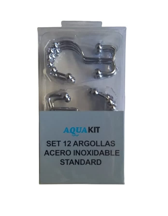 SET 12 ARGOLLAS (GANCHOS) ACERO INOXIDABLE STANDARD1