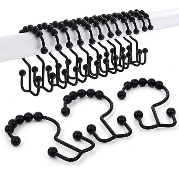 SET 12 ARGOLLAS (GANCHOS) ACERO NEGRAS STANDARD1