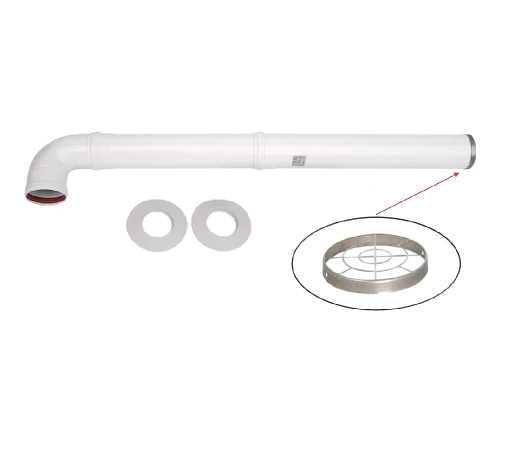 KIT DUCTO CALEFONT  Ø80 MM (LARGO 38+50 CM)1