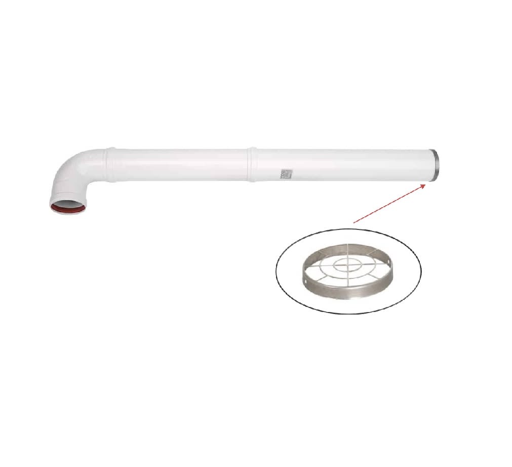 KIT DUCTO CALEFONT  Ø80 MM 2 UNIDADES (LARGO 50 CM x 2)1