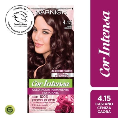 TINTURA GARNIER COR INTENSA 4.15 CASTAÑO CENIZO CAOBA 45GR
