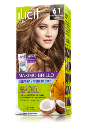 TINTURA ILICIT 6.1 RUBIO OSCURO CENIZA 45GR1