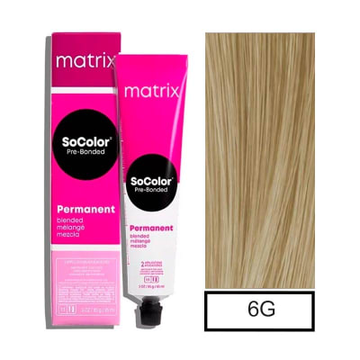 TINTURA MATRIX SOCOLOR 6G (6.3 RUBIO OSCURO DORADO)90ML