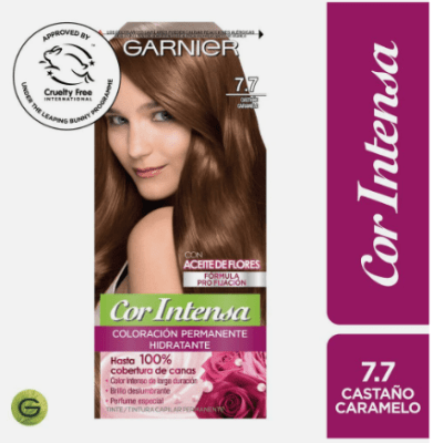 TINTURA GARNIER COR INTENSA 7.7 CASTAÑO CARAMELO 45GR