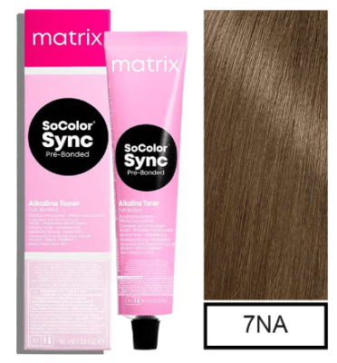 TINTURA MATRIX SOCOLOR SYNC 7NA (RUBIO NATURAL CENIZA)90ML