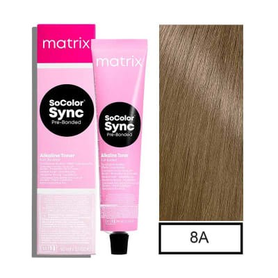 TINTURA MATRIX SOCOLOR SYNC 8A (RUBIO CENIZA CLARO)1