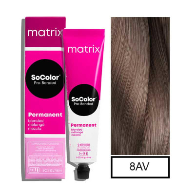 TINTURA MATRIX SOCOLOR 8AV (8.12 RUBIO CLARO CENIZA VIOLETA)90ML
