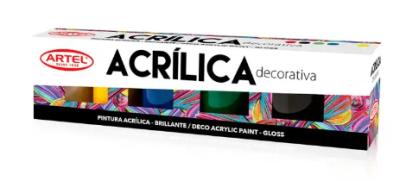 TEMPERA ARTEL ACRILICA 6 COLORES 15 ML APROX