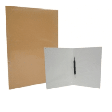 CARPETA PLASTICA CON ARCHIVADOR BEIGGE