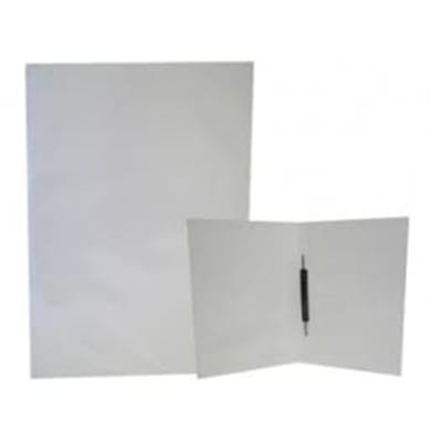 CARPETA PLASTICA CON ARCHIVADOR BLANCO