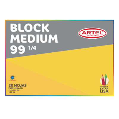 block Artel Medium 99 1/4 20 hojas