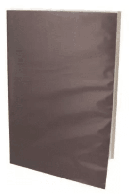 CARPETA PLASTICA CON ARCHIVADOR CAFE
