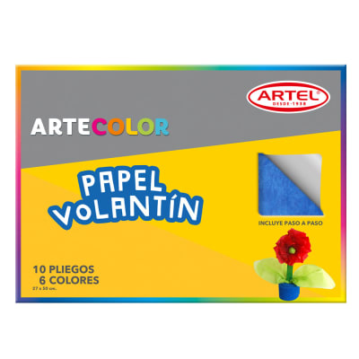 Carpeta Artecolor Papel Volantín 10 pliegos colores 37x50cm