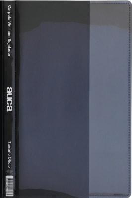 CARPETA VINIL CON SUJETADOR AUCA NEGRO1