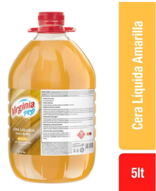 CERA LIQUIDA VIRGINIA PRO AMARILLA EXTRA BRILLO 5 LITROS