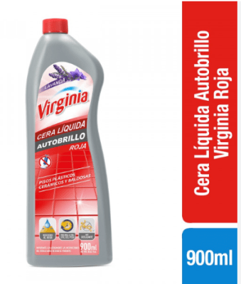 CERA LIQUIDA VIRGINIA AUTOBRILLO ROJA 900ML