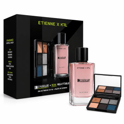 EST ETIENNE X K3L PERF INCHARGE 100ML+PALETA DE SOMBRAS NON NEGOTIABLE