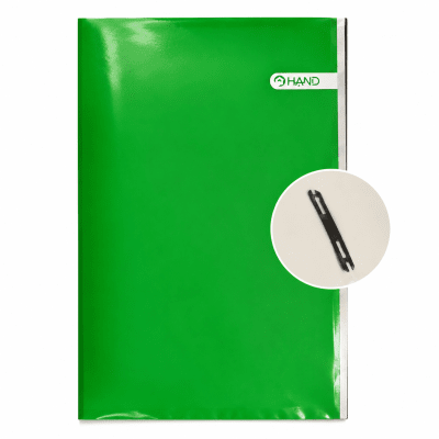 CARPETA PLASTIFICADA CON ARCHIVADOR HAND VERDE1
