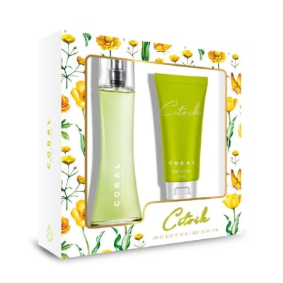 SET CORAL CITRIK FRAGANCIA 100ML + LOCION CORPORAL 70ML