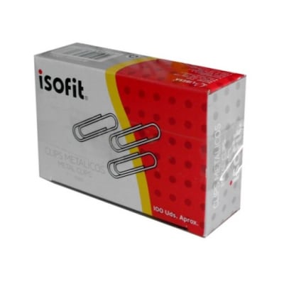Clips Isofit Metal colores 100 unidades 28mm