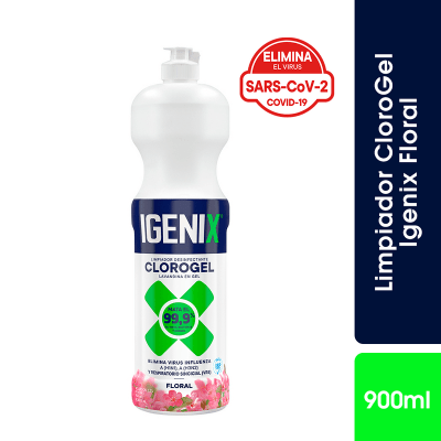 CLORO GEL IGENIX FLORAL 900ML