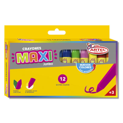 CRAYONES MAXI JUMBO ARTEL 12 COLORES