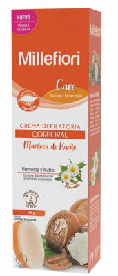 CREMA DEPILATORIA  MANTECA DE KARITE CORPORAL MILLEFIORI 100GR1