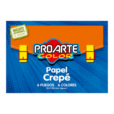 CARPETA PAPEL CREPE PROARTE 6 PLIEGOS