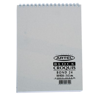 CROQUERA ARTEL BOND24 OFICIO 80 HOJAS 21X32CM APROX