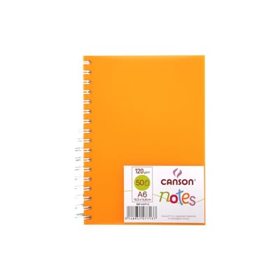 CUADERNO NOTE 10.54 X 14.8 NARANJO 50 HOJAS