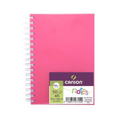 CUADERNO NOTE 10.54 X 14.8 ROSA 50 HOJAS